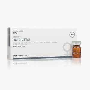 HAIR VITAL Účinná intradermálna liečba založená na aminokyselinách síry a koenzýmoch na špecifickú liečbu alopécie u žien.